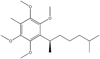 (-)-4-[(R)-1,5-Dimethylhexyl]-2,3,5,6-tetramethoxytoluene Struktur