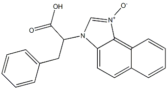 2-[(3H-Naphth[1,2-d]imidazole 1-oxide)-3-yl]-3-phenylpropanoic acid Struktur