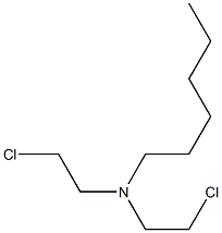 N,N-Bis(2-chloroethyl)-1-hexanamine Struktur