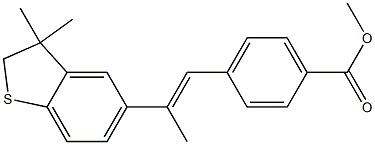 4-[(E)-2-(3,3-Dimethyl-2,3-dihydrobenzo[b]thiophen-5-yl)-1-propenyl]benzoic acid methyl ester Struktur