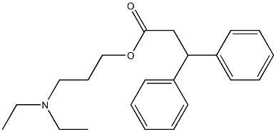 3,3-Diphenylpropionic acid 3-(diethylamino)propyl ester Struktur