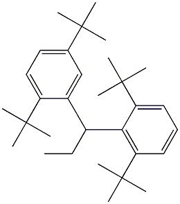 1-(2,5-Di-tert-butylphenyl)-1-(2,6-di-tert-butylphenyl)propane Struktur