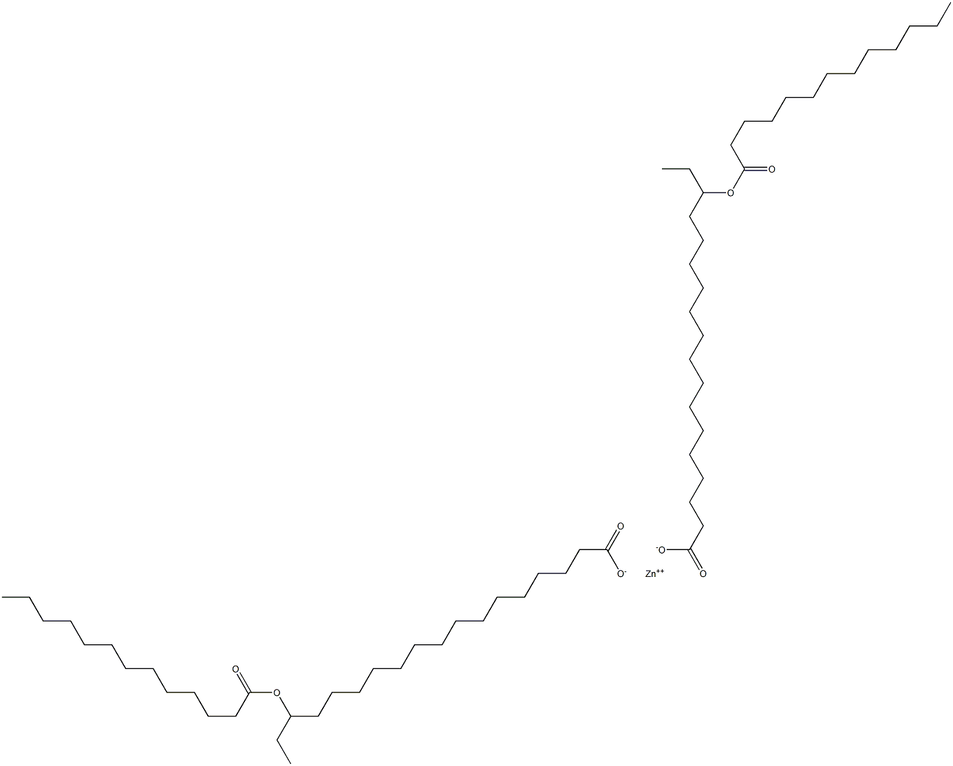 Bis(16-tridecanoyloxystearic acid)zinc salt Struktur