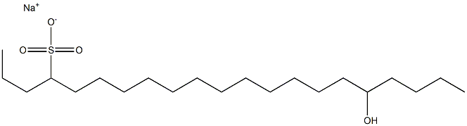 17-Hydroxyhenicosane-4-sulfonic acid sodium salt Struktur