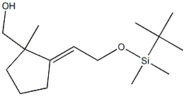 [2-[(E)-2-(tert-Butyldimethylsiloxy)ethylidene]-1-methylcyclopentyl]methanol Struktur