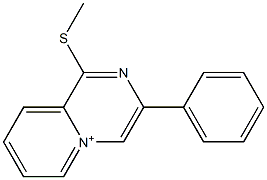 1-(Methylthio)-3-phenylpyrido[1,2-a]pyrazin-5-ium Struktur