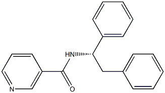 (-)-N-[(S)-1,2-Diphenylethyl]nicotinamide Struktur