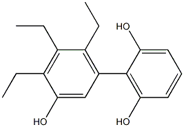 4',5',6'-Triethyl-1,1'-biphenyl-2,3',6-triol Struktur