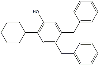 3,4-Dibenzyl-6-cyclohexylphenol Struktur