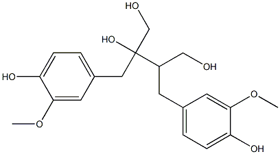 2,3-Bis(4-hydroxy-3-methoxybenzyl)butane-1,2,4-triol Struktur