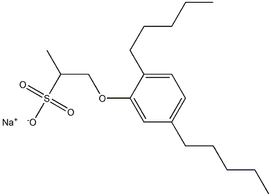 1-(2,5-Dipentylphenoxy)propane-2-sulfonic acid sodium salt Struktur