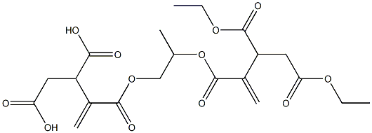 3,3'-[1-Methylethylenebis(oxycarbonyl)]bis(3-butene-1,2-dicarboxylic acid diethyl) ester Struktur