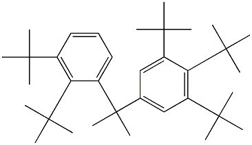 2-(3,4,5-Tri-tert-butylphenyl)-2-(2,3-di-tert-butylphenyl)propane Struktur