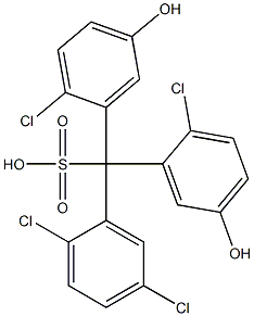 (2,5-Dichlorophenyl)bis(2-chloro-5-hydroxyphenyl)methanesulfonic acid Struktur