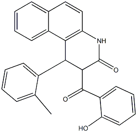 1-(2-Methylphenyl)-1,2-dihydro-2-(2-hydroxybenzoyl)benzo[f]quinolin-3(4H)-one Struktur