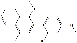 2-(1,4-Dimethoxy-2-naphtyl)-5-methoxyphenol Struktur