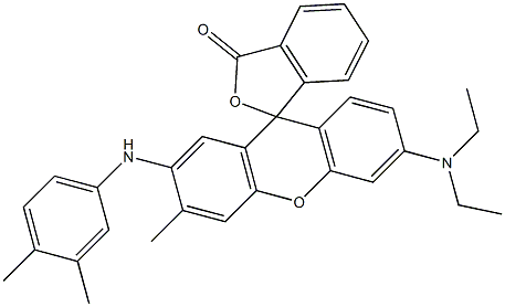 3'-(Diethylamino)-6'-methyl-7'-(3,4-xylidino)spiro[isobenzofuran-1(3H),9'-[9H]xanthen]-3-one Struktur