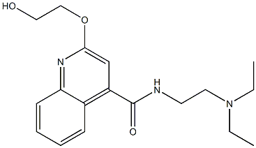 2-(2-Hydroxyethoxy)-N-[2-(diethylamino)ethyl]-4-quinolinecarboxamide Struktur