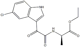 N-[[(5-Chloro-1H-indol-3-yl)carbonyl]carbonyl]-D-alanine ethyl ester Struktur