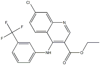 4-[[3-(Trifluoromethyl)phenyl]amino]-7-chloroquinoline-3-carboxylic acid ethyl ester Struktur