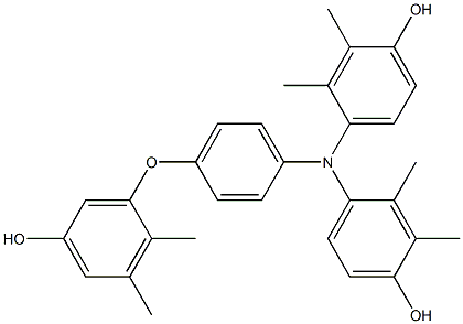 N,N-Bis(4-hydroxy-2,3-dimethylphenyl)-4-(5-hydroxy-2,3-dimethylphenoxy)benzenamine Struktur