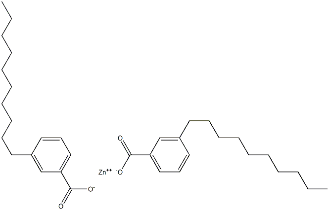 Bis(3-decylbenzoic acid)zinc salt Struktur