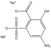 4-Amino-6-sulfosalicylic acid disodium salt Struktur