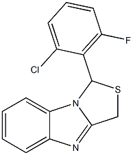 1-[2-Chloro-6-fluorophenyl]-3H-thiazolo[3,4-a]benzimidazole Struktur