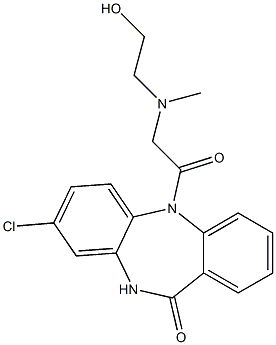 8-Chloro-5-[[N-methyl-N-(2-hydroxyethyl)amino]acetyl]-5,10-dihydro-11H-dibenzo[b,e][1,4]diazepin-11-one Struktur