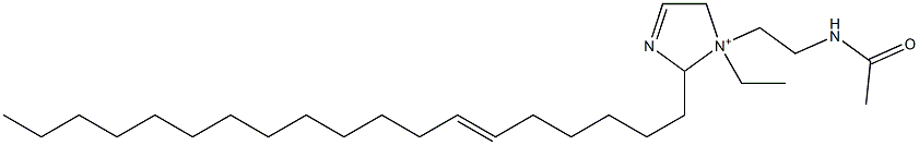 1-[2-(Acetylamino)ethyl]-1-ethyl-2-(6-nonadecenyl)-3-imidazoline-1-ium Struktur