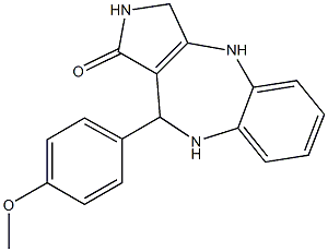 3,4,9,10-Tetrahydro-10-(4-methoxyphenyl)pyrrolo[3,4-b][1,5]benzodiazepin-1(2H)-one Struktur