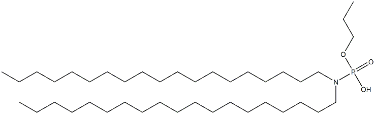 N,N-Dinonadecylamidophosphoric acid hydrogen propyl ester Struktur