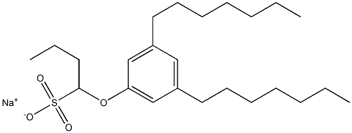 1-(3,5-Diheptylphenoxy)butane-1-sulfonic acid sodium salt Struktur