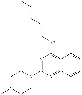 2-[4-Methyl-1-piperazinyl]-4-pentylaminoquinazoline Struktur