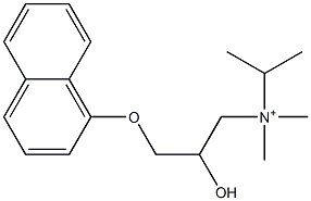 [2-Hydroxy-3-(1-naphtyloxy)propyl]isopropyldimethylaminium Struktur