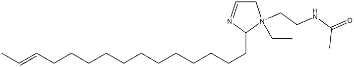 1-[2-(Acetylamino)ethyl]-1-ethyl-2-(13-pentadecenyl)-3-imidazoline-1-ium Struktur