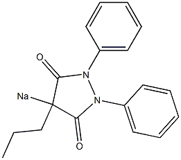 1,2-Diphenyl-4-propyl-4-sodio-3,5-pyrazolidinedione Struktur