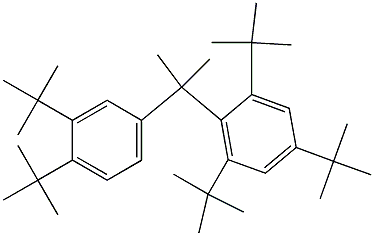 2-(2,4,6-Tri-tert-butylphenyl)-2-(3,4-di-tert-butylphenyl)propane Struktur