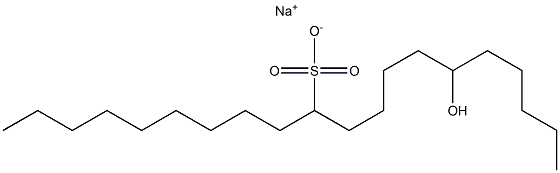 15-Hydroxyicosane-10-sulfonic acid sodium salt Struktur