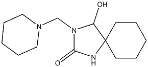 3-Piperidinomethyl-4-hydroxy-2-oxo-1,3-diazaspiro[4.5]decane Struktur