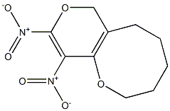 9,10-Dinitro-2,3,4,5,6,7-hexahydro-1,8-benzodioxecin Struktur