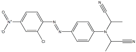 N,N-Bis(1-cyanoethyl)-4-(2-chloro-4-nitrophenylazo)aniline Struktur