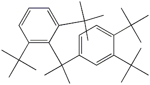 2-(2,6-Di-tert-butylphenyl)-2-(3,4-di-tert-butylphenyl)propane Struktur