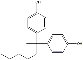 4,4'-(1-Methylhexylidene)bisphenol Struktur