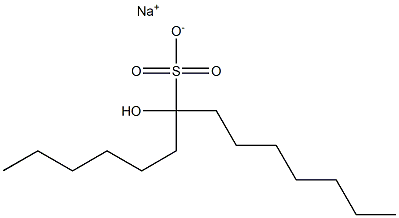 7-Hydroxytetradecane-7-sulfonic acid sodium salt Struktur