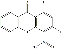 1,3-Difluoro-4-nitro-9H-thioxanthen-9-one Struktur