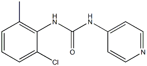 1-[(2-Chloro-6-methylphenyl)]-3-(pyridin-4-yl)urea Struktur