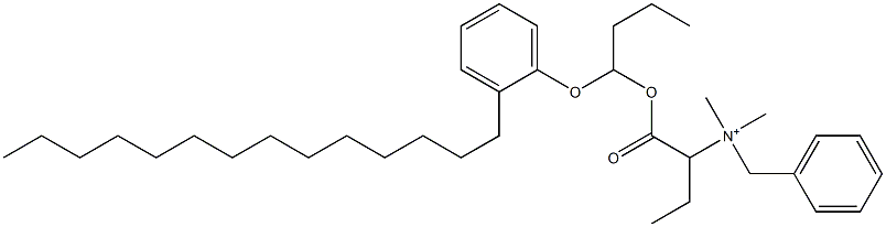 N,N-Dimethyl-N-benzyl-N-[1-[[1-(2-tetradecylphenyloxy)butyl]oxycarbonyl]propyl]aminium Struktur