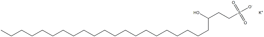 3-Hydroxytetracosane-1-sulfonic acid potassium salt Struktur