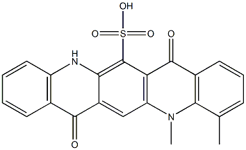 5,7,12,14-Tetrahydro-11,12-dimethyl-7,14-dioxoquino[2,3-b]acridine-6-sulfonic acid Struktur